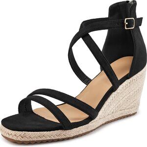 Wedge Sandals Women Suede Platform Open Toe Party Summer Shoes